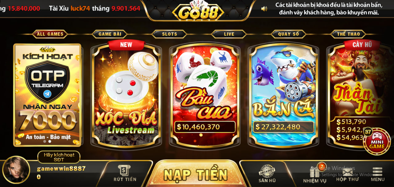 Cổng game bài Go88