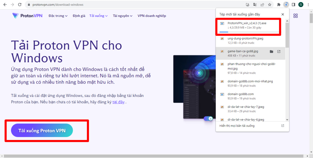 Hoàn tất cài đặt ứng dụng VPN