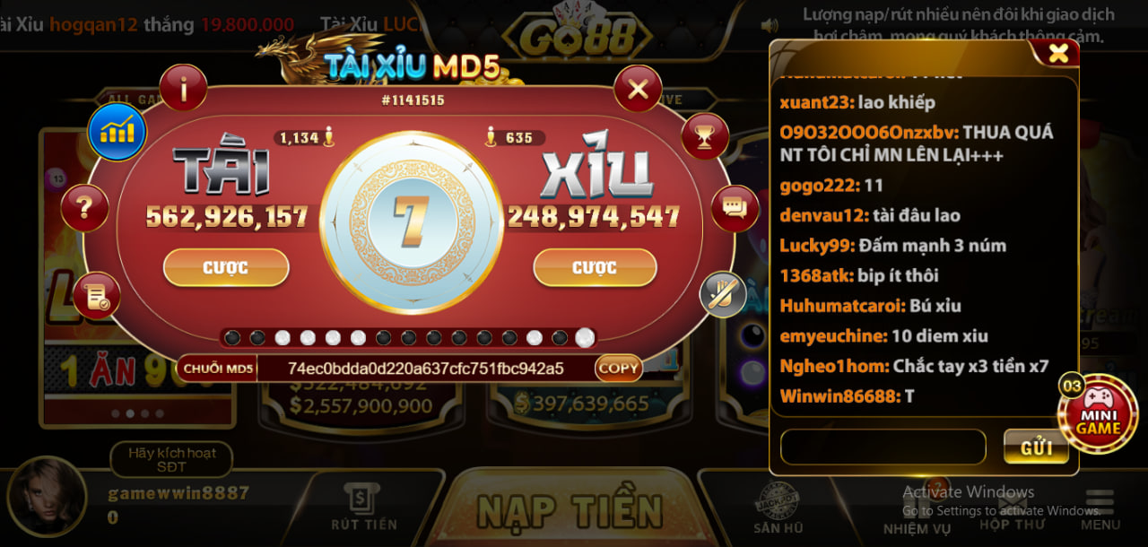 game tài xỉu Go88