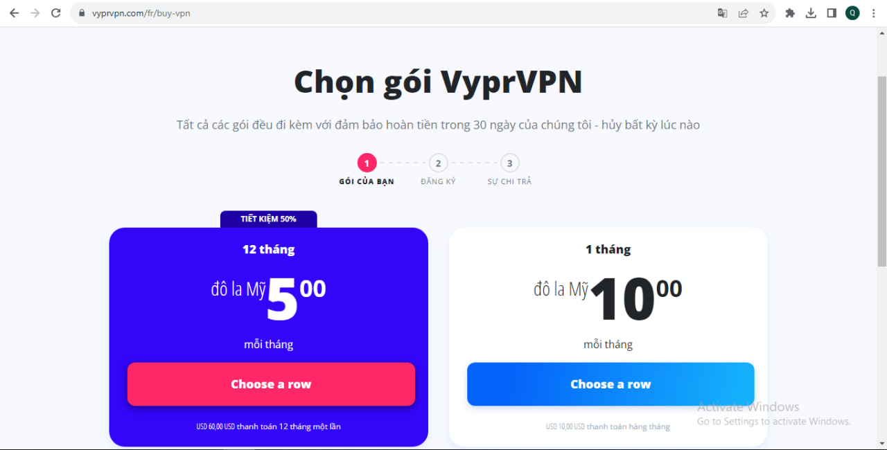 Các gói dịch vụ của VyprVPN hiện nay