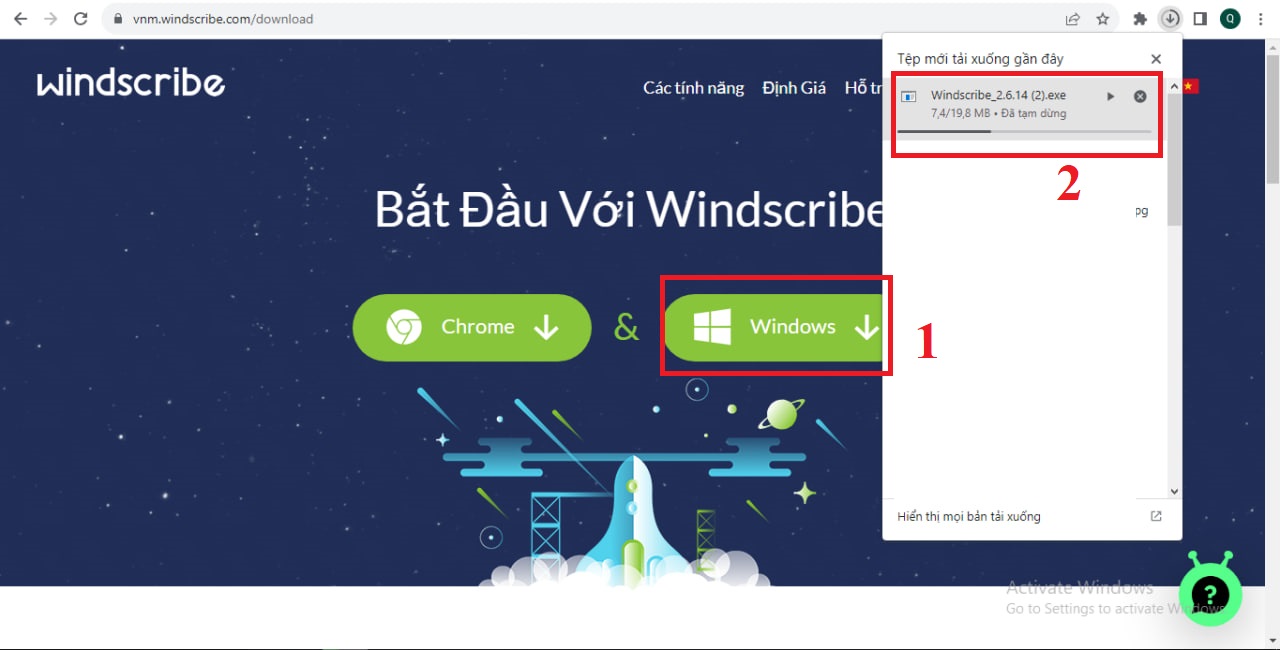 Hướng dẫn cài đặt Windscribe về máy tính