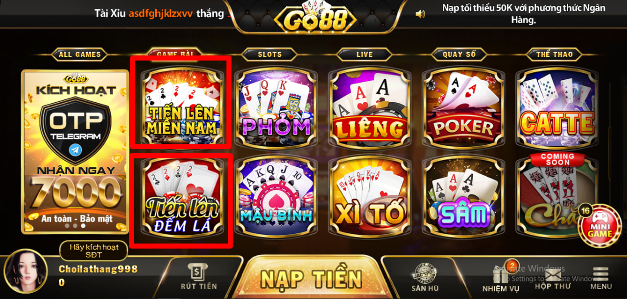 THAY ĐỔI KHÁC BIỆT TRONG GAME GO88