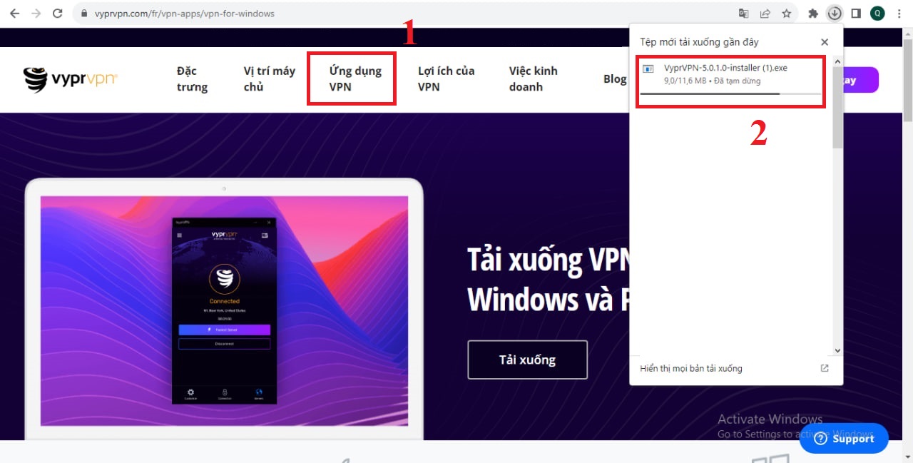 Chọn tải ứng dụng về máy tính, tải VyprVPN về máy tính Windows